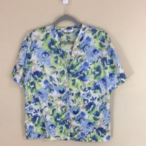 Alia Petite Watercolor Print Floral Top Size 16 Petite